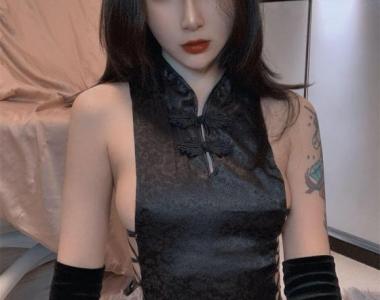 vams子黑旗袍自拍壁纸